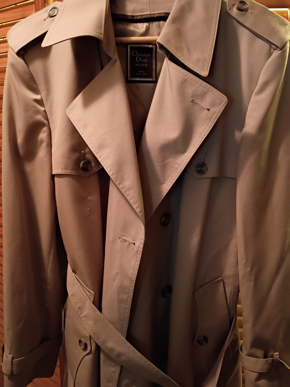 Dior Men's Classic Beige Trench Coat